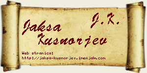 Jakša Kušnorjev vizit kartica